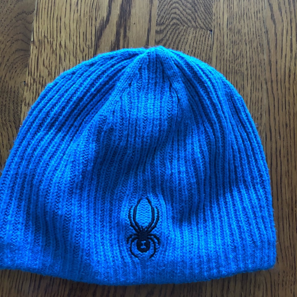 Blue spyder winter hat